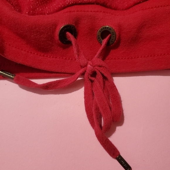 💕 Vintage 1990s 90s Ralph Lauren Dark Red Knit Cropped Sweater - Picture 4 of 6